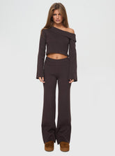 Try Me Knit Pants Chocolate