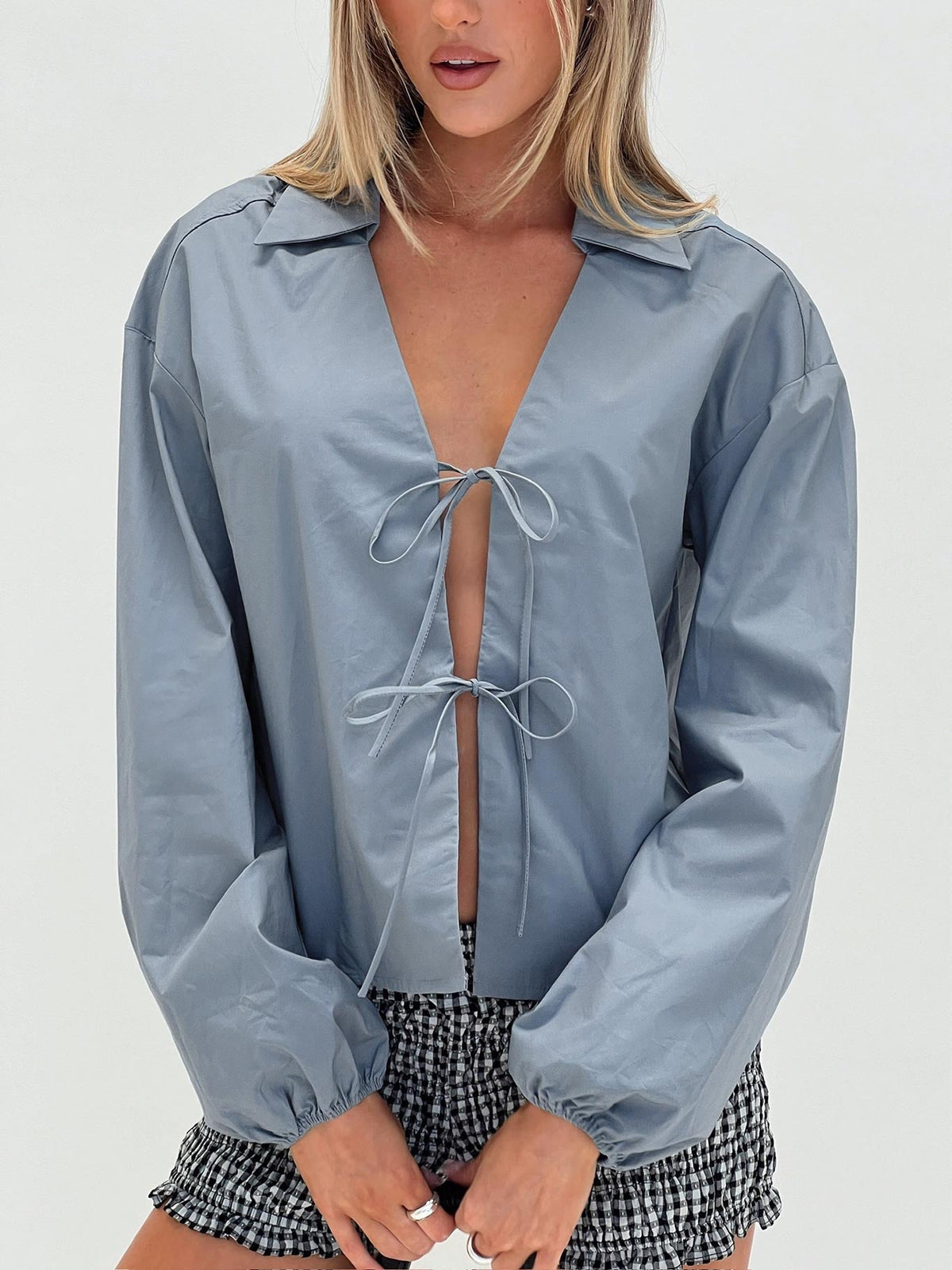 Rinon Long Sleeve Top Steel