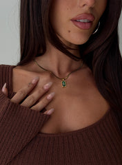 Seeley Snake Chain Pendant Necklace Gold