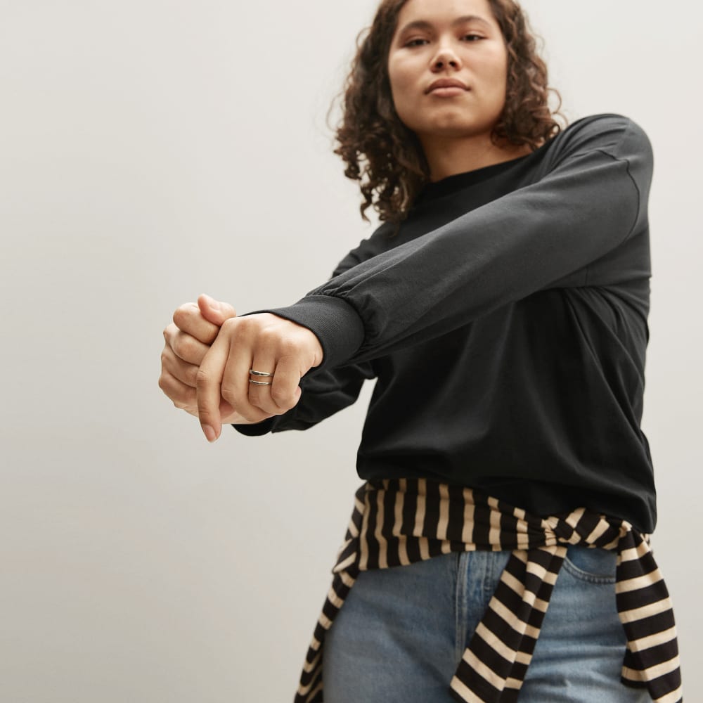 The Organic Cotton Long-Sleeve Tee | Black