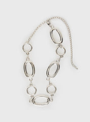 Halleck Silver Pendant Chain Belt Silver