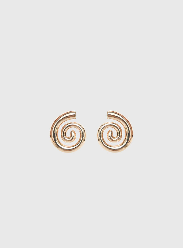 Ameleah Spiral Earrings Gold