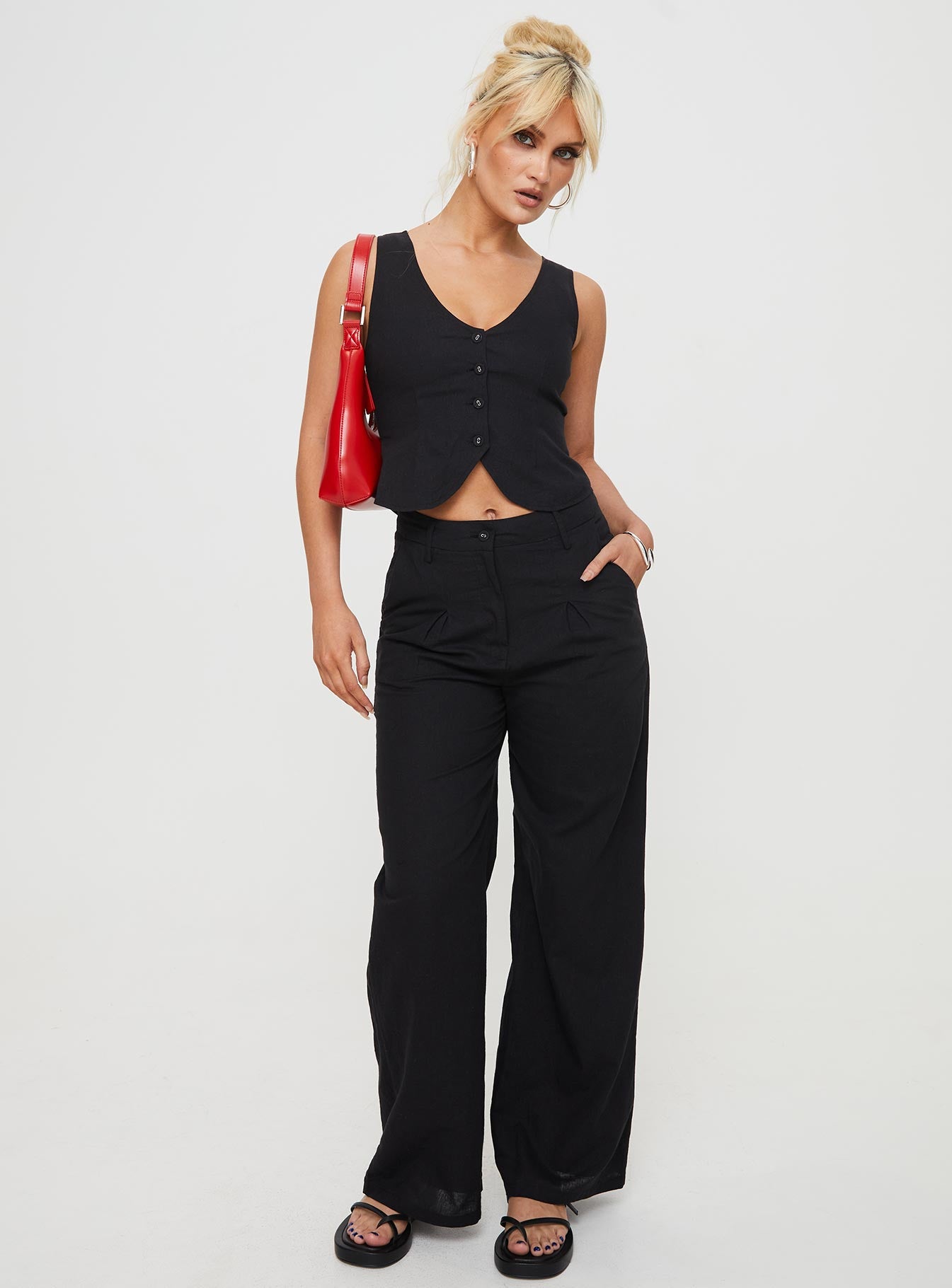 Sofi Vest Top Black