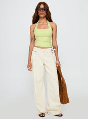 Assumptions Halter Top Sage