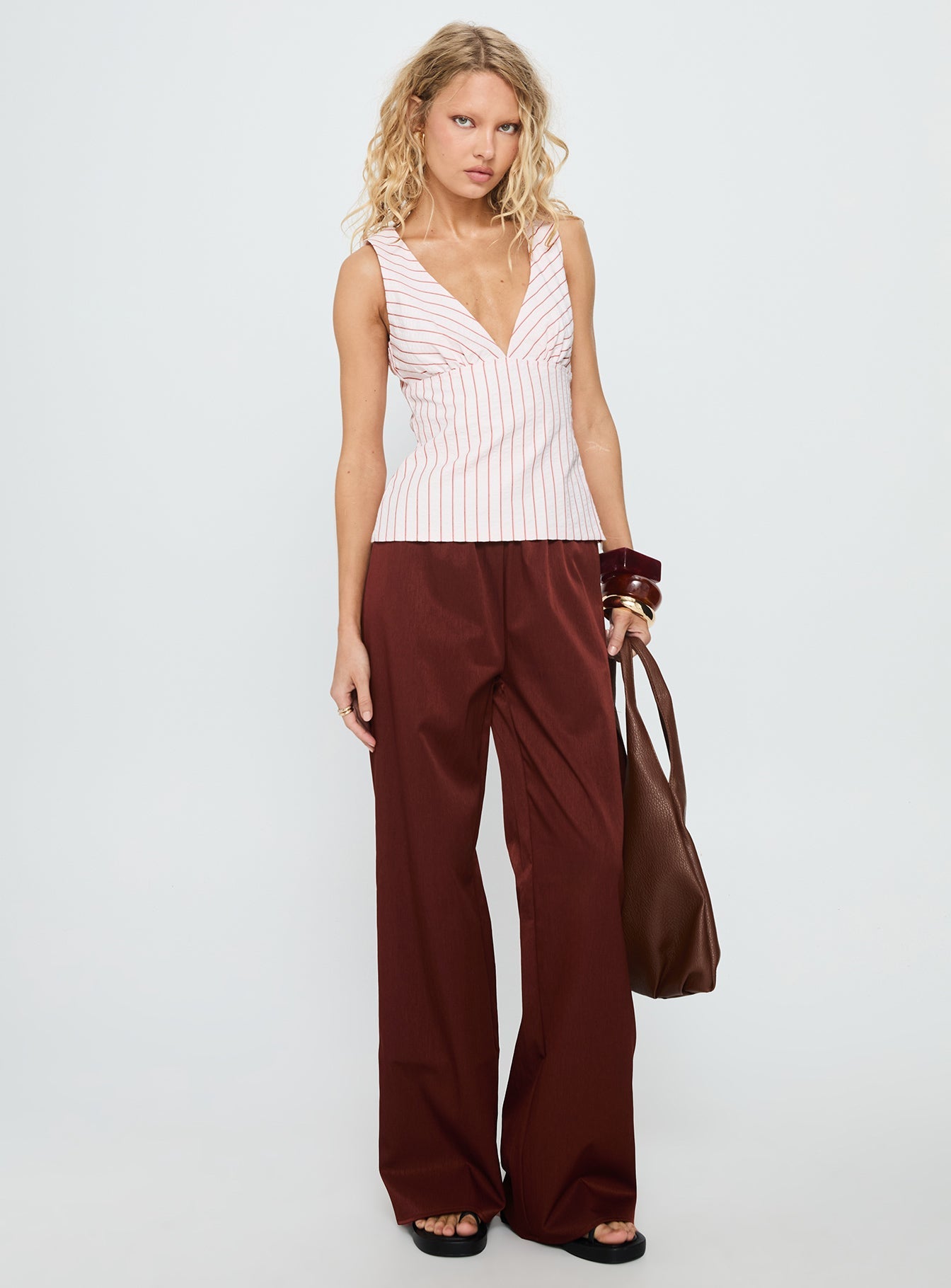Dorie Straight Leg Pants Chocolate