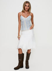 Lunya Top Blue Stripe