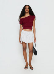 Nomi Mini Skirt White Polka Dot