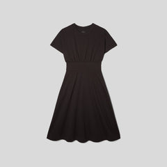 The Organic Cotton Waisted Dress | Black