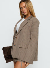 Deane Blazer Brown Check