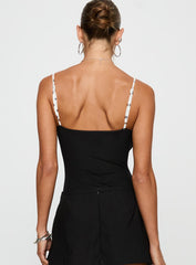 Evette Bodysuit Black / White