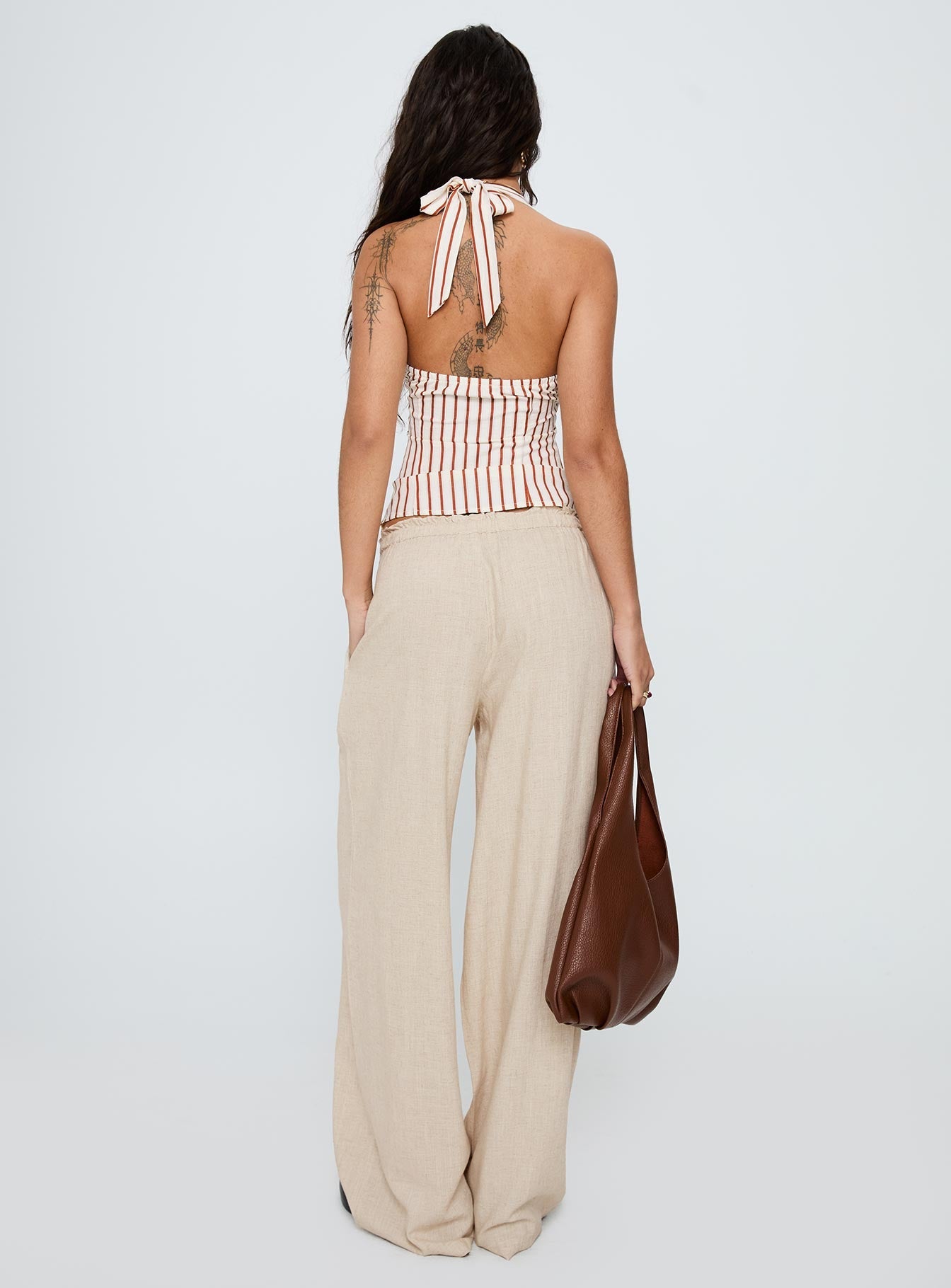 Seascape Oversize Tie Pants Natural