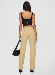 Nickei Utility Cargo Pants Beige