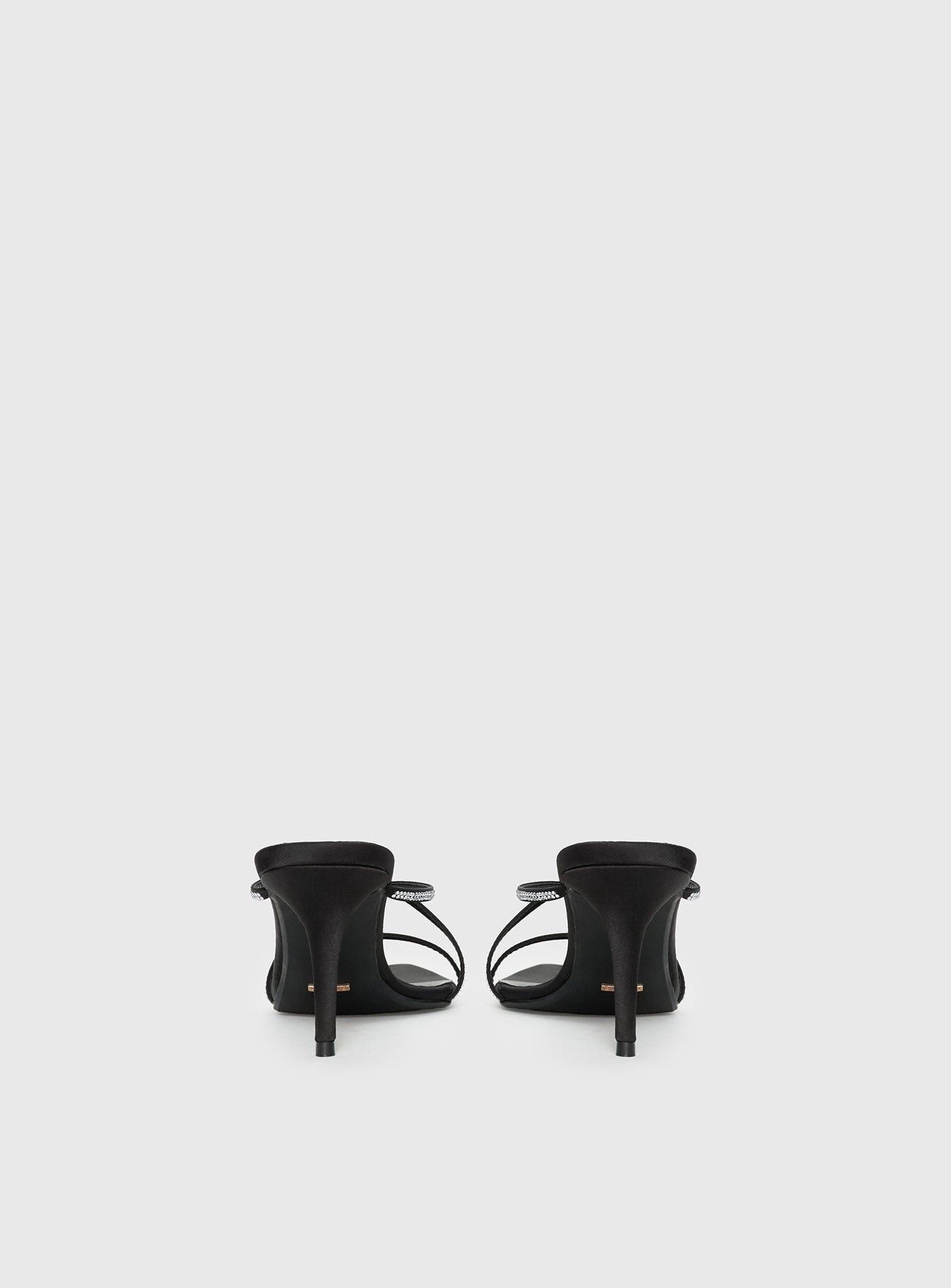 Billini Effy Heels Black Satin Diamante