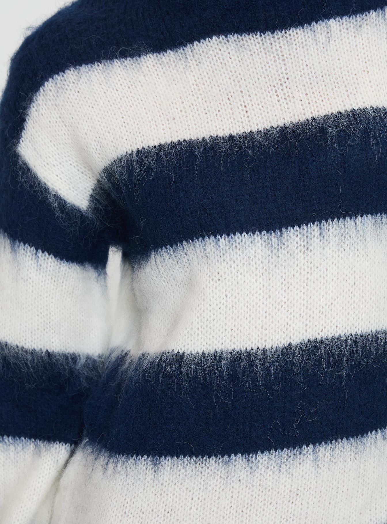 Iryna Long Sleeve Knit Mini Dress Navy / White Stripe