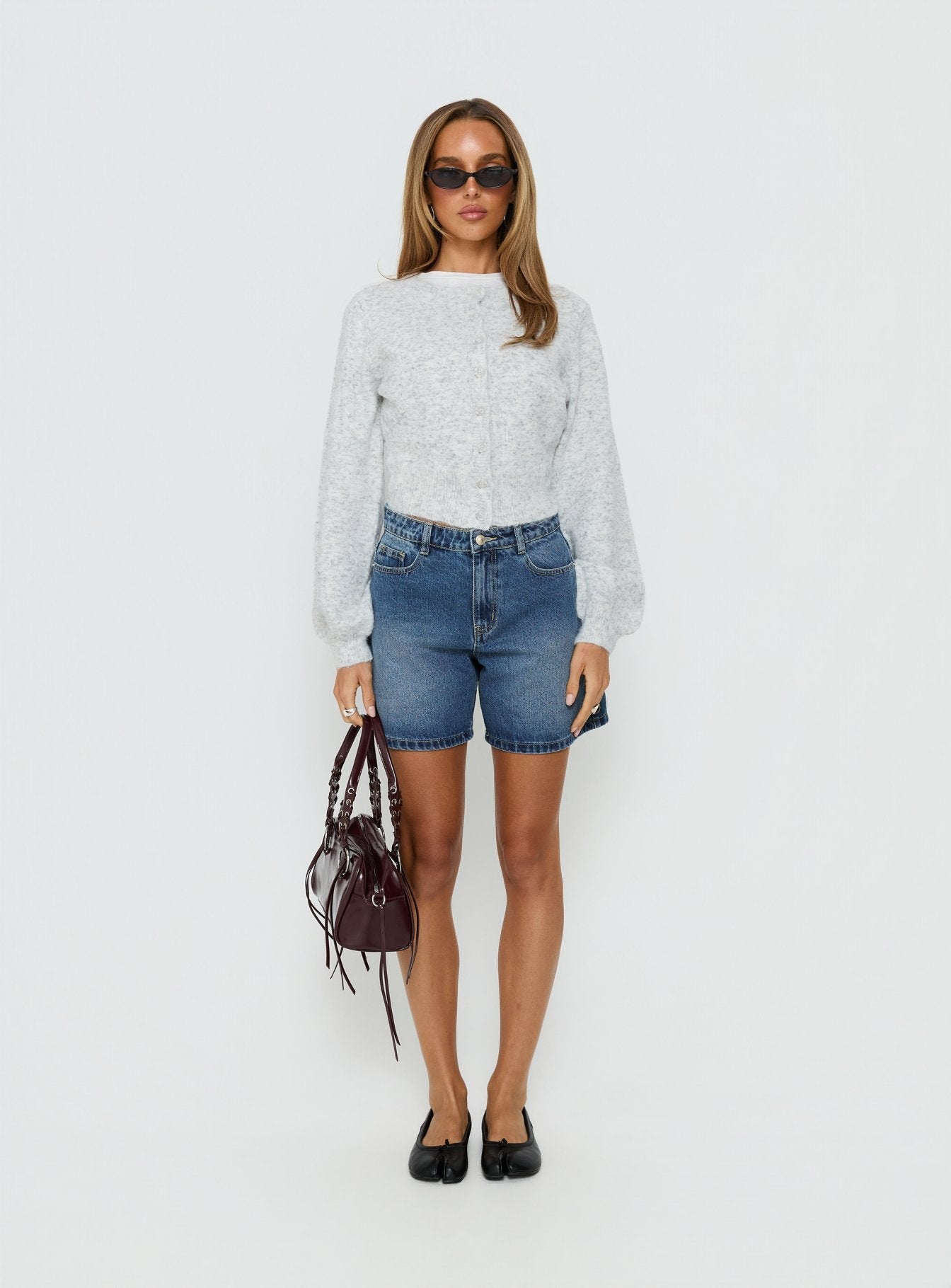 Dawsen Button Down Cardigan Grey