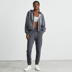 The Track Organic Cotton Hoodie | Dark Heather Grey