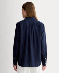 The Must-Have Shirt in Silky Cotton | Navy / Black