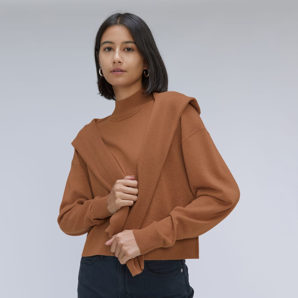 The Luxe Merino Turtleneck | Tawny Brown